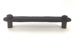 Vicenza Designs K1170 Sanzio Lines/Dots 5″ Pull Black Leather Oil Rubbed Bronze
