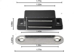 Cabinet Magnet Latch – Best for Cabinet Doors, Cupboards, Drawers and Shutter…
