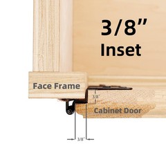 Free Swinging 3/8″ Inset Cabinet Hinges Black (50 Pack /25 Pair) for Kitchen …
