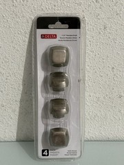 (Pack of 4) Delta Mandara 1-1/4 in Satin Nickel Square Cabinet Knob P29530D-SN-U