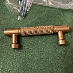 10 Pack Knurled Cabinet Pulls Champagne Bronze T-Bar Drawer Handles Modern 3.75″