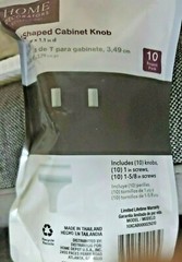 Home Decorators T Shaped Cabinet Knobs 10 pack – Satin Nickel!