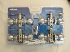 STARKE Door Knobs Combo Set of 4 New In Package – Entry/Offfce