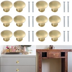 Rustic Style Antique Brass Wardrobe Knobs Set of 12 for Drawer Decoration