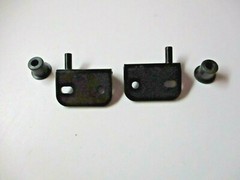 Pair Recess Back Mount Wood Cabinet Door Pivot L Profile Hinges Matte Black Set