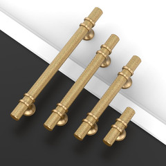 Champagne Bronze 10″ Knurled Cabinet Handles – 6 Pack Drawer Pulls