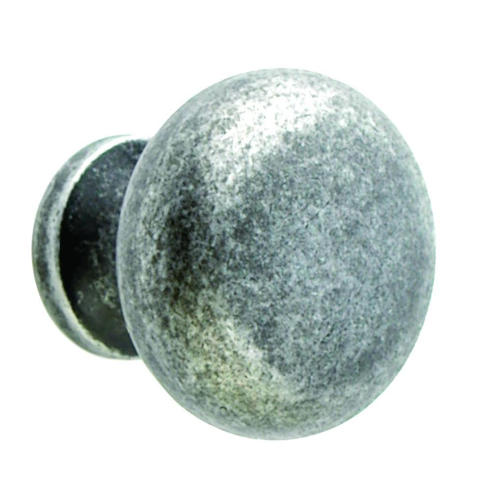 Giagni KB-6BR-TP 1-1/4 in. Tumbled Pewter Round Cabinet Knob