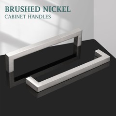 20 Pack Square Bar Cabinet Handles Solid Brushed Nickel Kitchen Cabinet Pulls