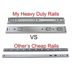 10″-24″ Full Extension Ball Bearing Heavy Duty Drawer Slide Track Rail 100-lbs