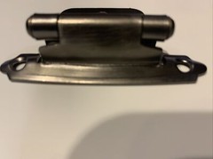 Cabinet Hinge Variable Overlay Face Mount Self-Closing Antique Silver 4 pack Lot