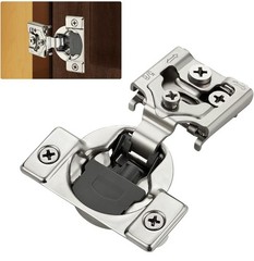Home Expert 50 Pack (25 Pairs) 5/8″ Overlay Soft Close Cabinet Hinges, Satin