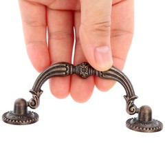 New 4PACK Drawer Pulls Drop Bail Dresser Handle Rustic Antique Black Bronze Pull