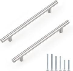 Probrico 20Pack 160Mm(6-1/4Inch) Hole Centers Brushed Nickel Cabinet Pulls Stain