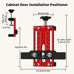 Upgrade Cabinet Door Installation Positioner, Aluminum Cabinet Hardware Jig with