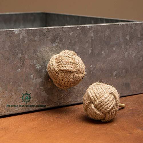 RII 12 Rope Doorknobs Nautical Twisted Decorative Rustic 1.75 in Jute Set of 12