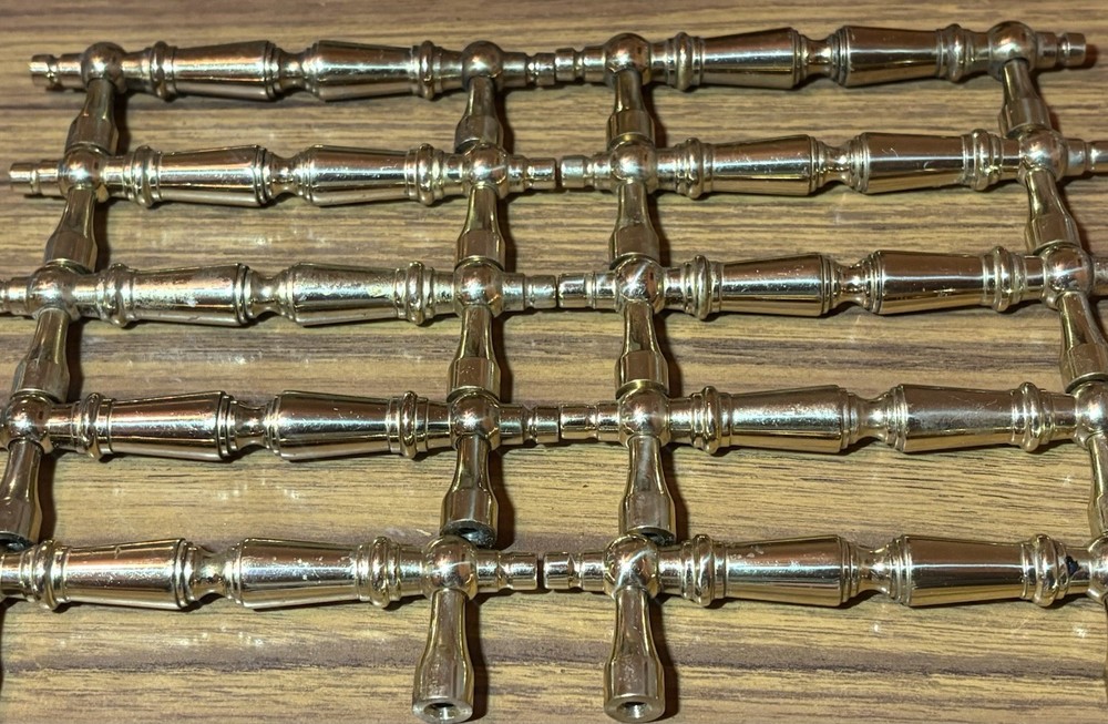 VTG 10 Brass Cabinet Pulls Vintage Style Handles