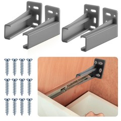 Chunful 2 Pair Rear Drawer Track Socket Back Plates Mounting Brackets Durable…