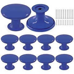 10pcs Metal Cabinet Knobs Drawer Knobs, Round Shaped Dresser Knobs Royal Blue