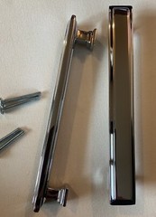 2 – Emtek 86302US26 Geometric Rectangular Cabinet Pulls 6″ Chrome HEAVY Classic