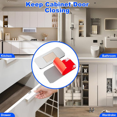 6 Pack Magnetic Cabinet Door Catch, Ultra Thin Cabinet Door Magnets, Adhesive Dr