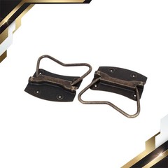 Wooden Box Chest 103mmx102mmx8mm Metal Puller Handles Bronze 2pcs
