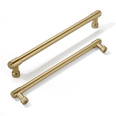2 Pack Brushed Brass Cabinet Pulls 8 Inch(203MM) Hole Centers Kitchen Brushed