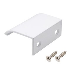 10 Pcs 1.97 Inch White Curved Edge Pull Handles, 1.26 Inch Hole Spacing