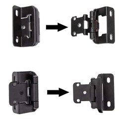 1/2″ Overlay Semi Partial Wrap Kitchen Cabinet Cupboard Hinges Self Closing Lot