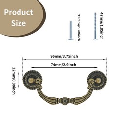 Moicstiy 4Pcs 3 Inch Hole Center Vintage Drop 2.5 Center, Bronze