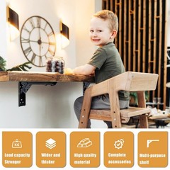 90 Degree Self Locking Fold Down Table Hinge Wall Mount Drop Leaf Shelf Bracket