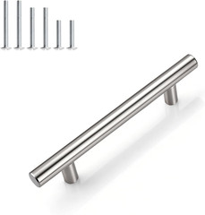 Gobrico 30 Pack 3-3/4 Inch Hole Center Brushed Nickel Cabinet Handles Stainless