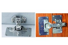 4 PCS 3.5×2 Inch Stainless Steel Cabinet Door Hinge Repair Plate Kit Screws