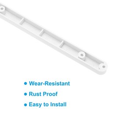 8Pcs 12 Inch Drawer Slides Plastic Guide Rails Side Mounted Rails White