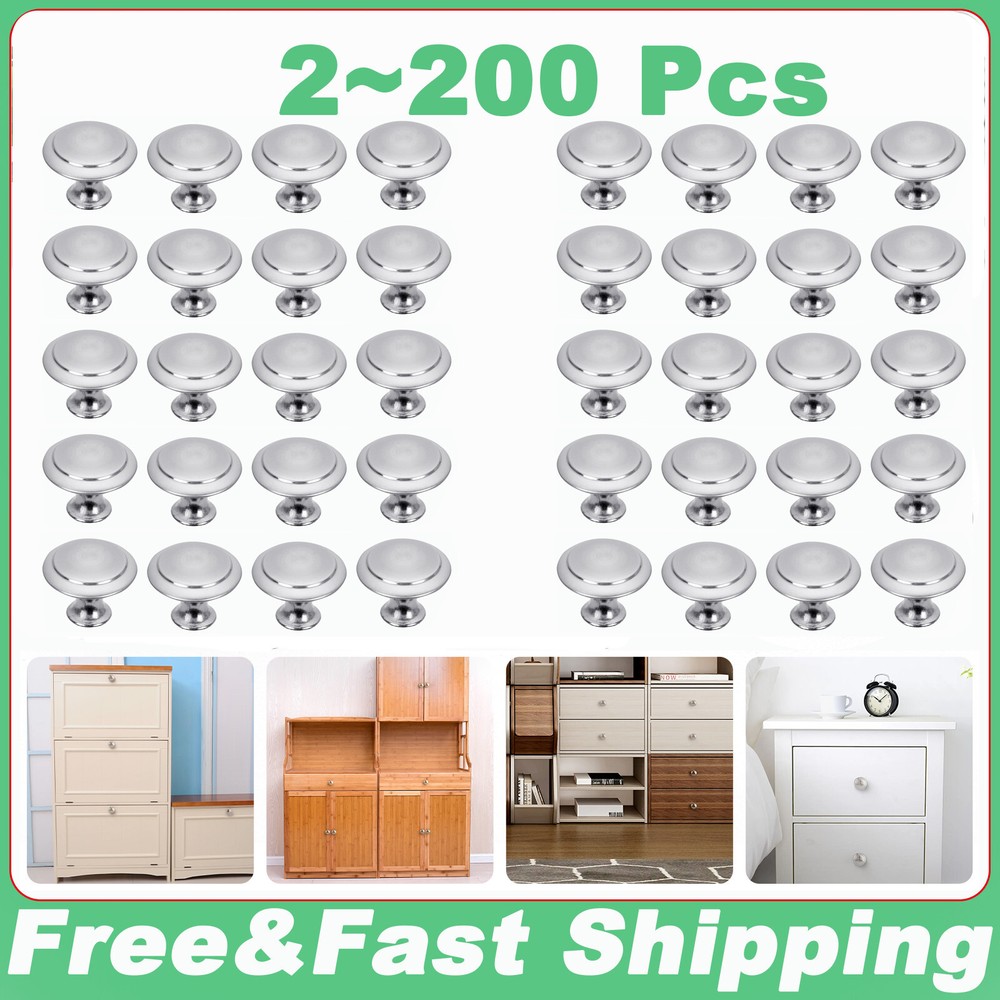 Lot Stainless Steel Door Knobs Cabinet Handles Cupboard Drawer Kitchen Pulls USA
