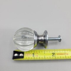 1 Drawer Pumpkin Shape Handle Knob Crystal Glass Pull DIY Cabinet Furniture