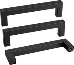 22 Pack 5 Inch Black Cabinet Handles Matte Black Drawer Pulls Stainless Steel Ca