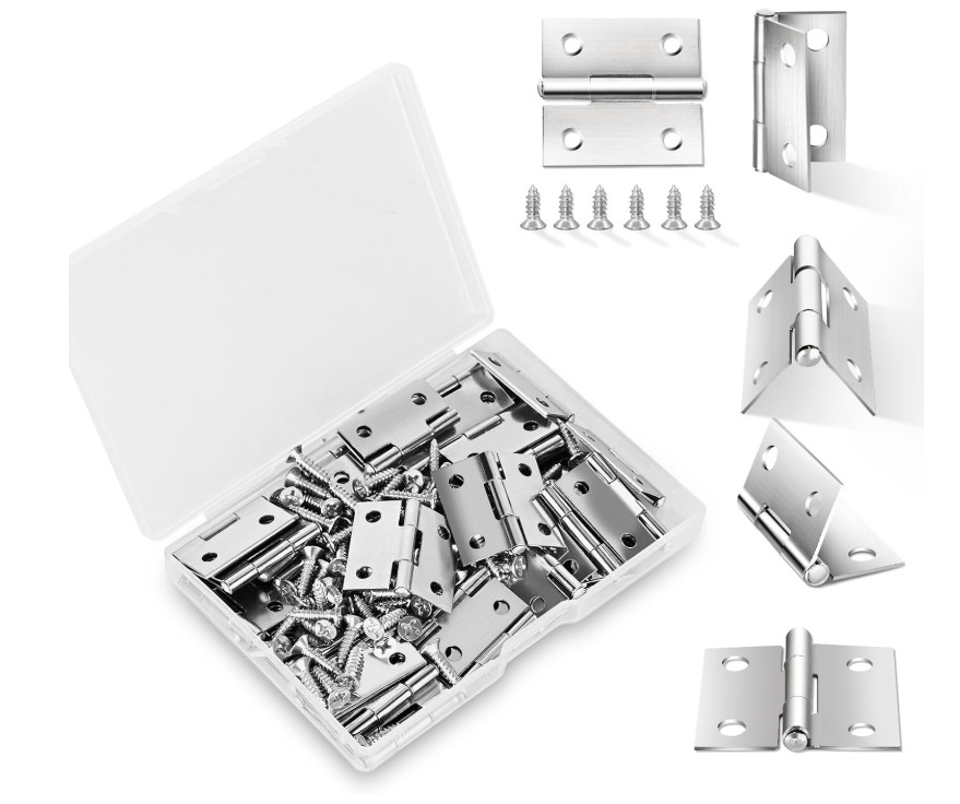 Mini Hinges Miniature Folding Butt Hinges Small Cabinet Folding Craft Hinge.