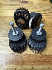 Cabinet Drawer Dresser Pull Knob Black Bear Smokey Mountains Cabin Lodge
