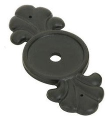 Emtek 86234 Tuscany 2.25 Inch Cabinet Knob Backplate – Black