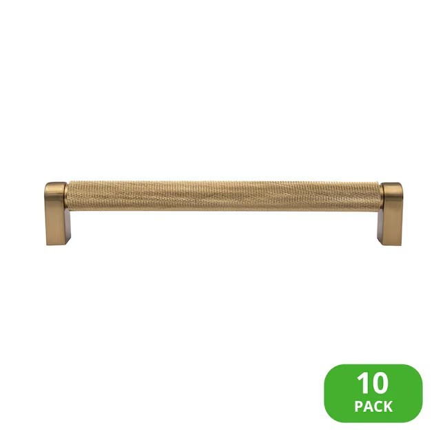 Sumner Street Kent Knurled 12 Satin Brass Drawer Pulls 10 Pack
