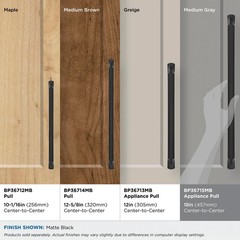 Amerock 18″ Bellamy Matte Black Appliance Pull