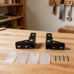 2PCS Glass Hinges Stainless Steel for Glass Panels in Kitchens 43.5x40mm