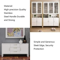 Square Kitchen Cabinet Pulls and Knobs Brushed Nickel T Bar 3in Hole Centers 10