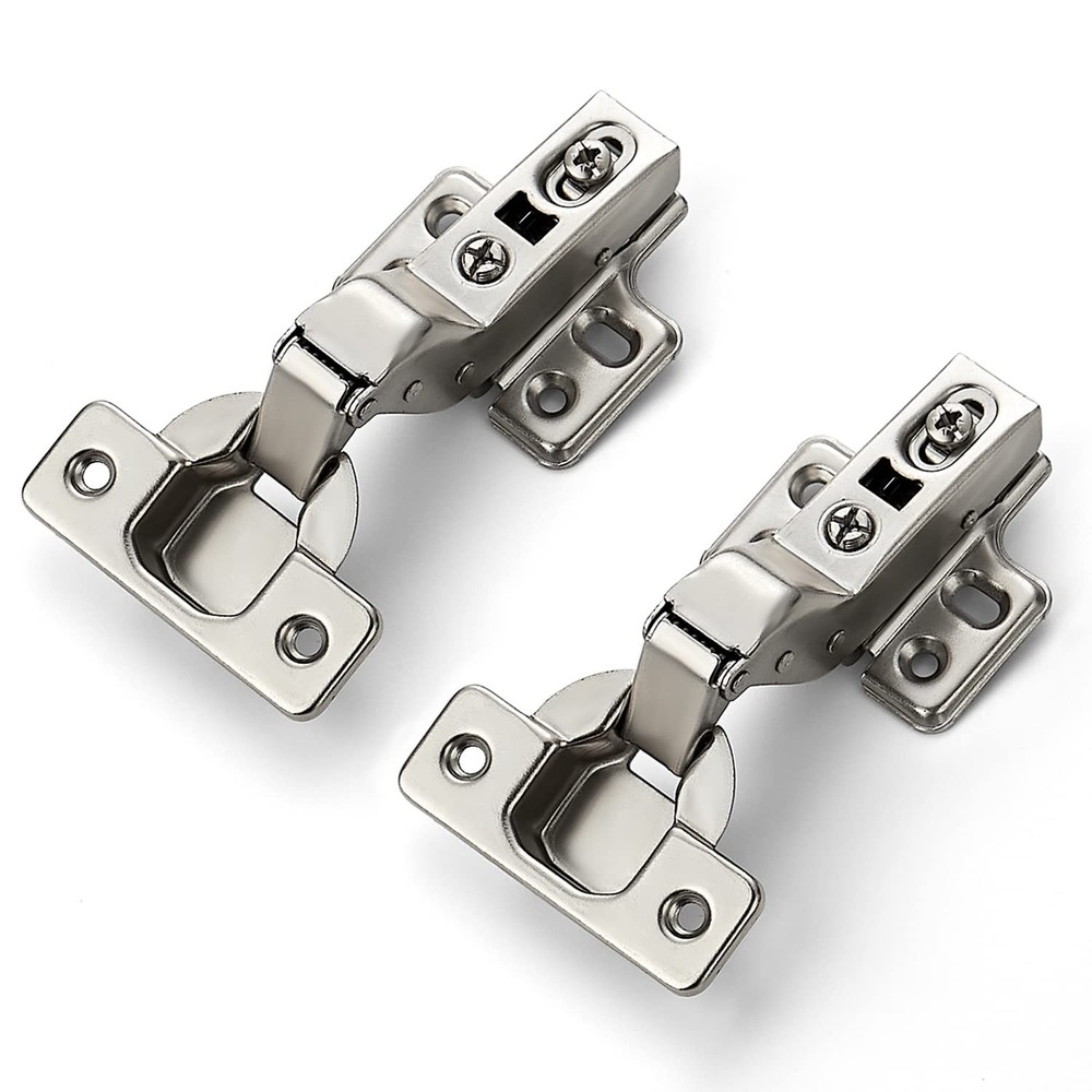 Ravinte 4 Pack 2 Pairs European Kitchen Cabinet Hinges Insert, ‎Satin Nickel