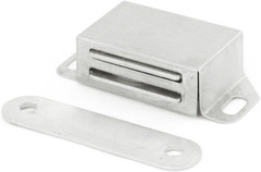 2-Inch Cupboard Cabinet Door Metal Magnetic Catch Latch, Silver Tone