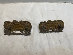 Antique Brass Drop Bail Handles Drawer Pulls Gold – Lot of 2