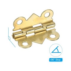 PATIKIL Small Jewelry Box Hinges 3/4 Inch, 12 Pack 90-Degree Mini Butterfly H…