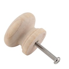 30 Pcs round Wooden Cabinet Knobs 1-1/8″ (28Mm) Unfinished Wooden Pulls K