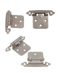 Cabinet Hinges Brushed Nickel 1/2″ Overlay Self-Closing 10 Pcs w/Hardware
