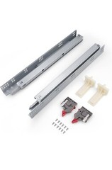 6 PACK Knobonly 18″ Soft Close Drawer Rails Full Extension Zinc Plated Slides